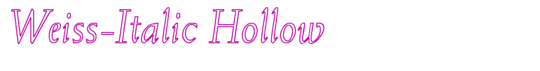 Weiss-Italic Hollow